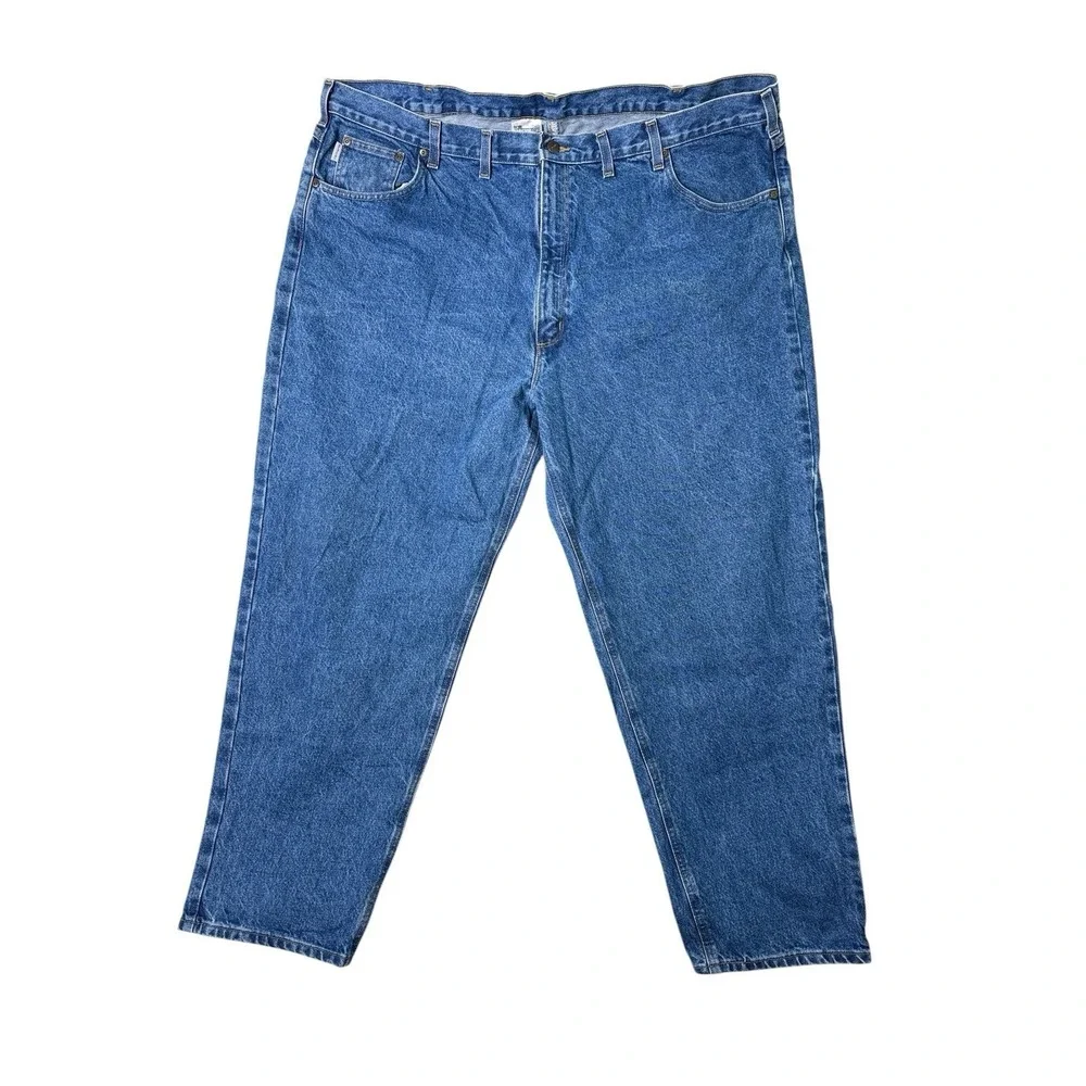 Mens Carhartt Straight Leg Relaxed Fit Jeans Pants Vtg Grandpa Big 48 x 30